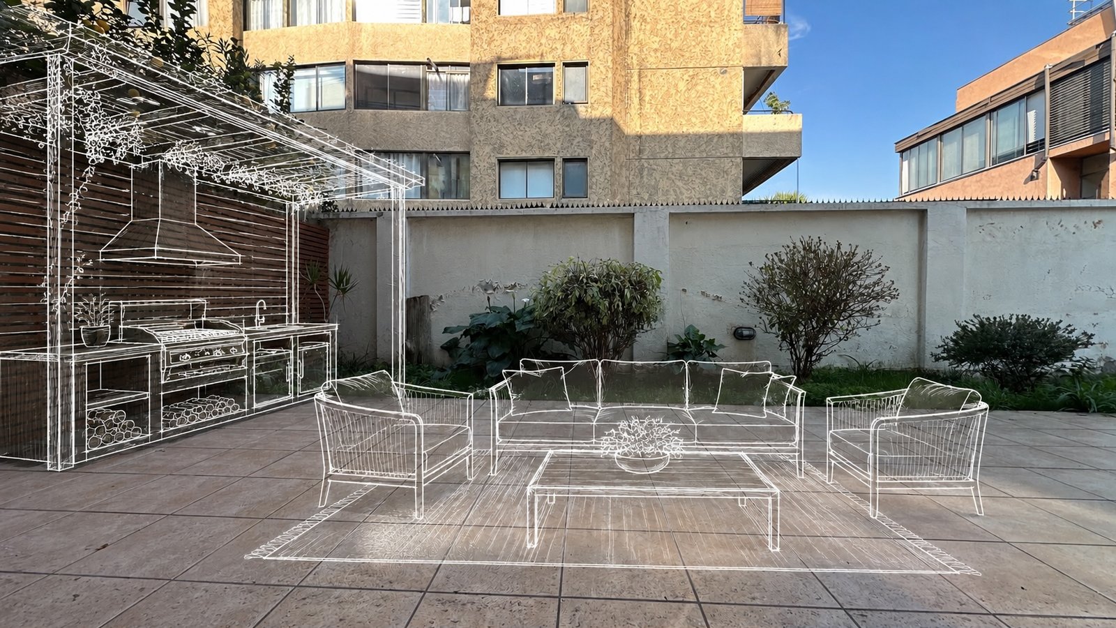 Departamento con Patio Privado en Ñuñoa